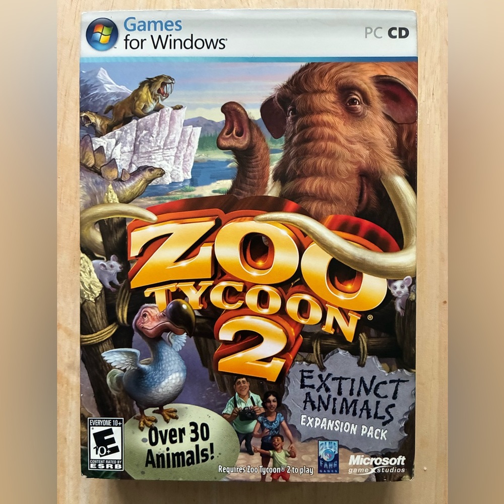 Zoo Tycoon 2 Extinct Animals Expansion Pack PC 2007 Microsoft